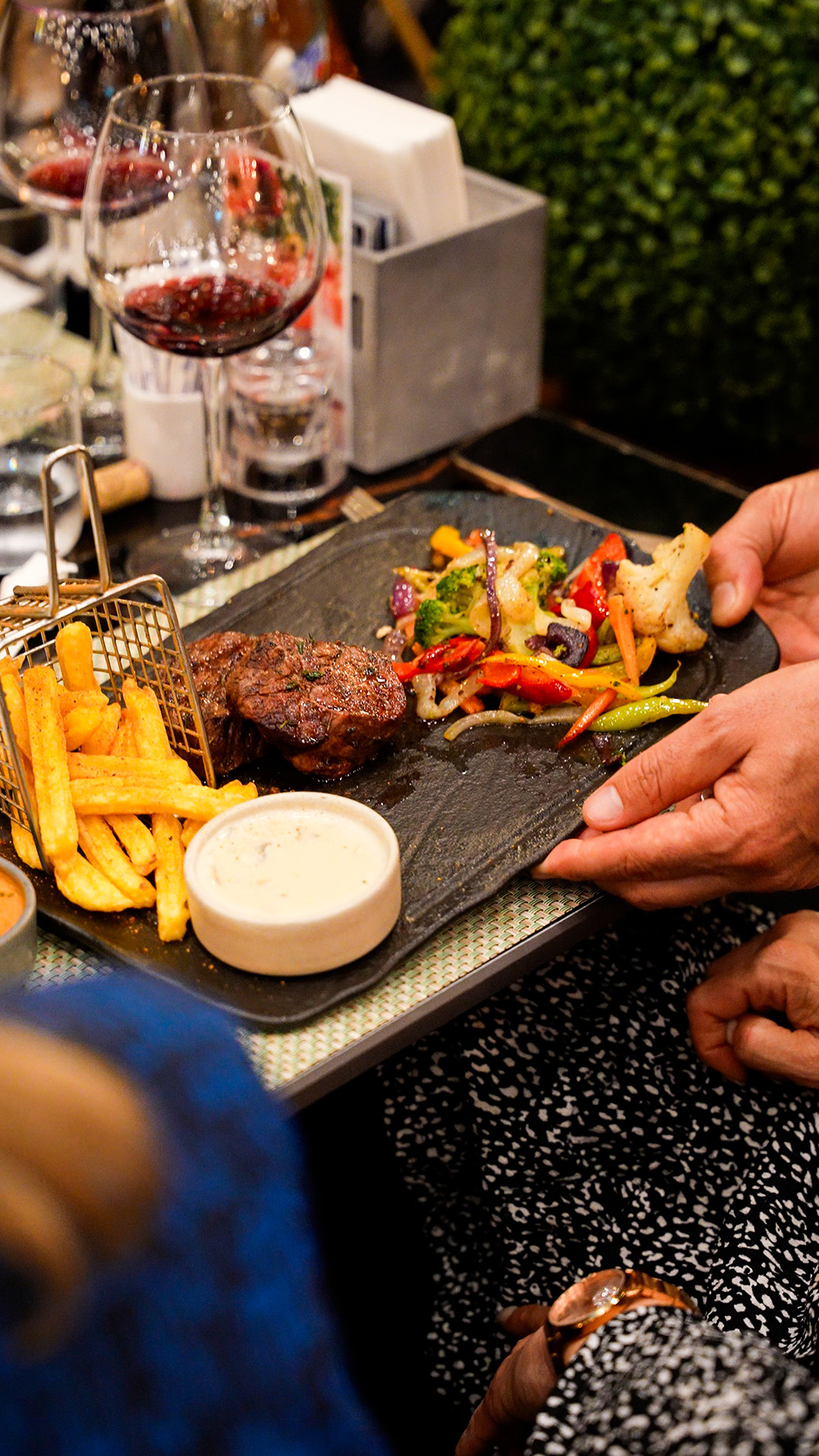 Steak and grill plate at La Spezia